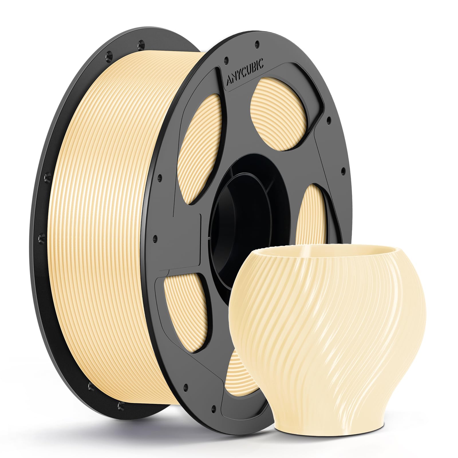ANYCUBIC PETG Filament 1.75mm, 1KG Reusable Spool, Cream