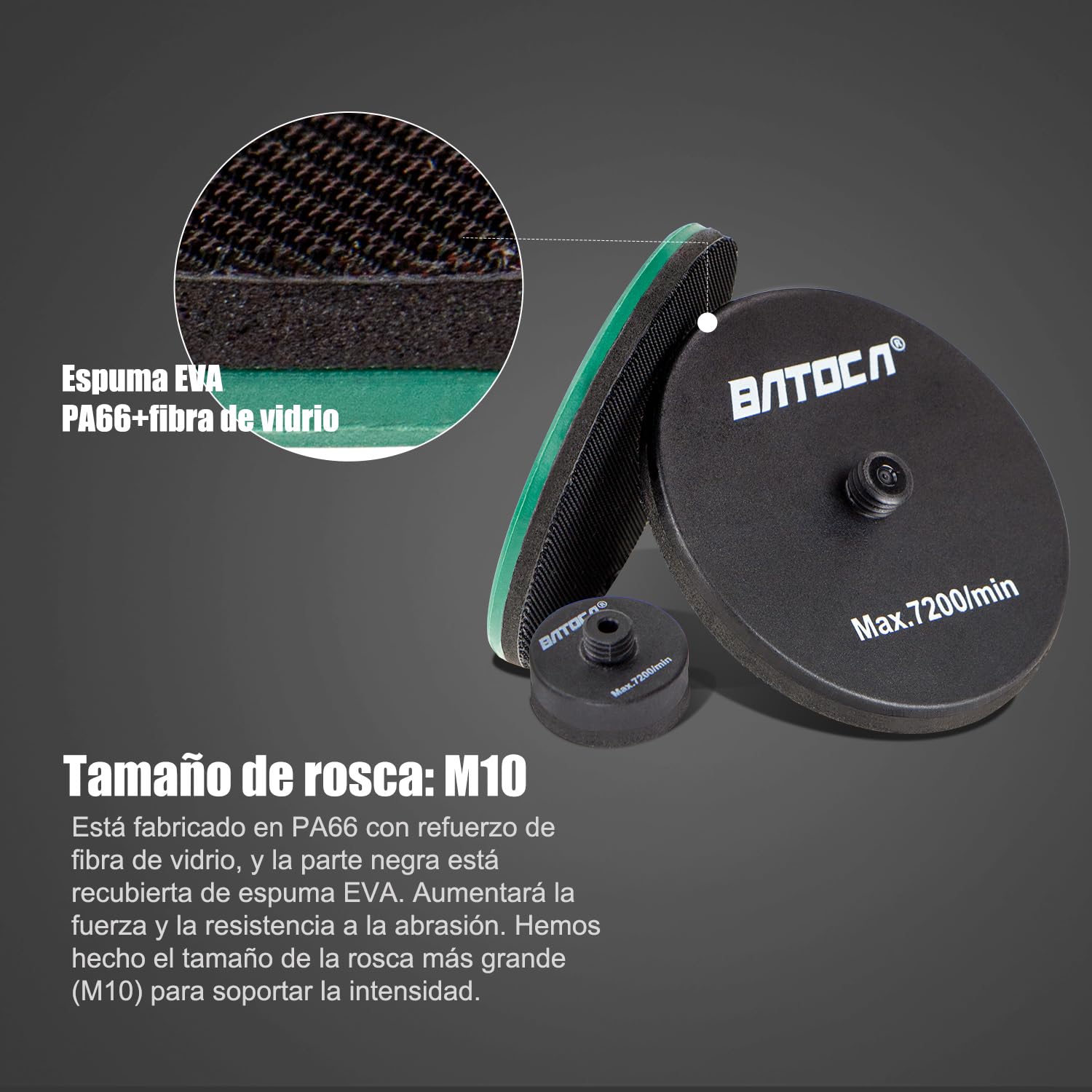 BATOCA Mini Pulidora Bateria S4,Rotativa y Orbital,Motor Sin Escobillas,Pulidora Profesional Kit,Máquina de Pulir para Detalles con 2 baterias 2.5Ah 12V,2000-5500RPM,25mm/75mm Disco Pulidor