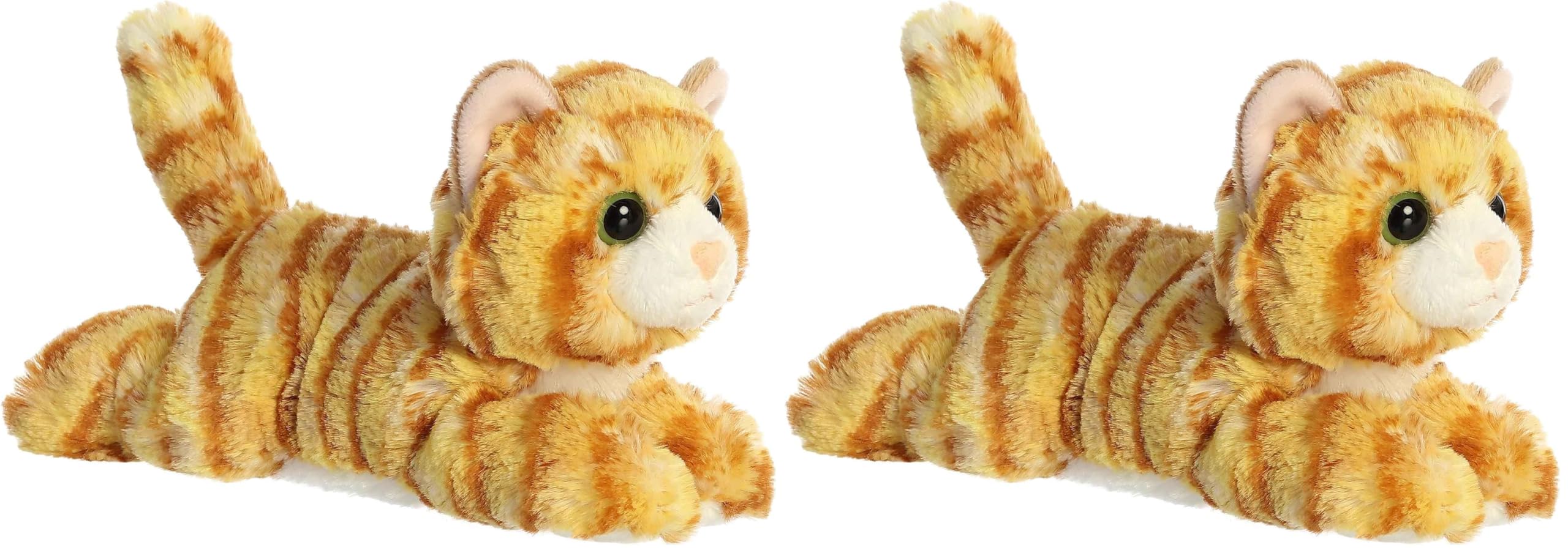 Aurora Mini Flopsie Ginger Cat Plush Toy 8-inch (Pack of 2) | ASTM-Tested & Huggable - main product image