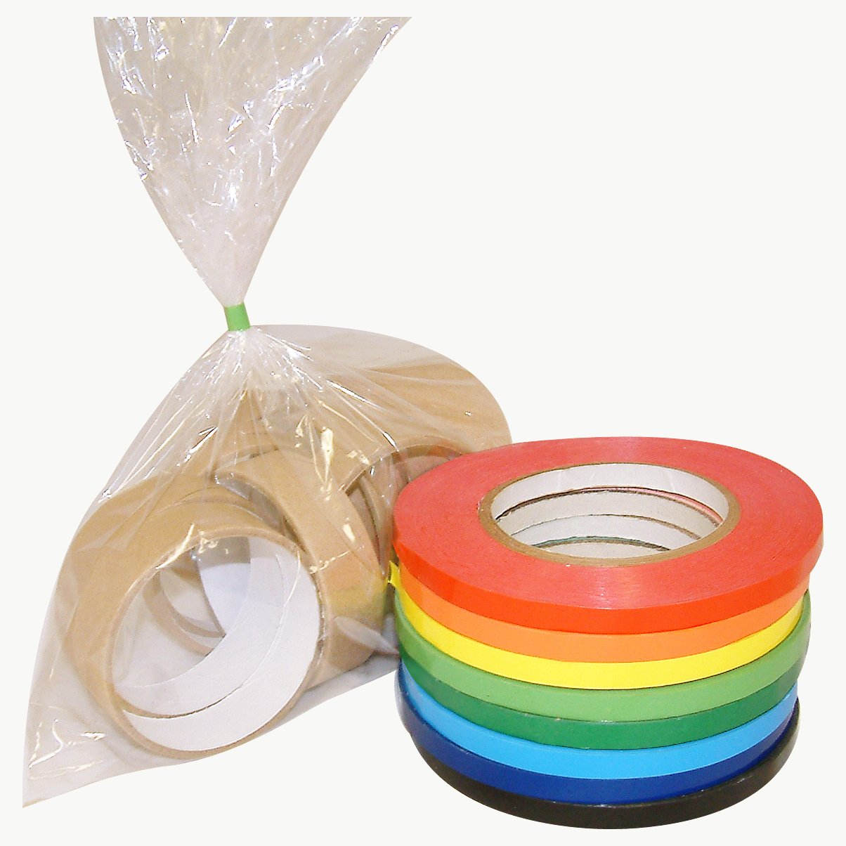J.V. Converting JVCC Bag Sealing Tape, 3/8 in. x 180 yds. (Red)