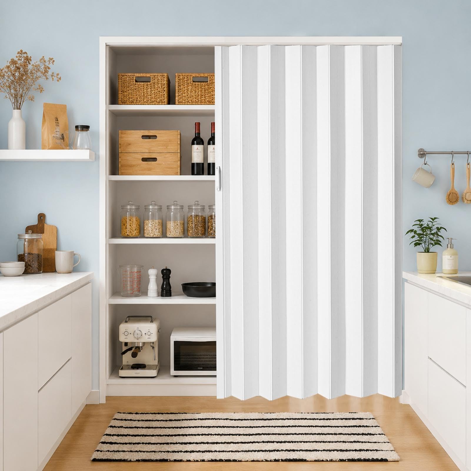 60 inch PVC Accordion Door with Lock