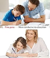 Vista 9 de EYEYE 25 Pack 0.5mm Blue Rollerball Pens Extra Fine Point Quick Dry, Liquid Ink Pens Fine Point Smooth Writing Pen for Journaling, Note Taking