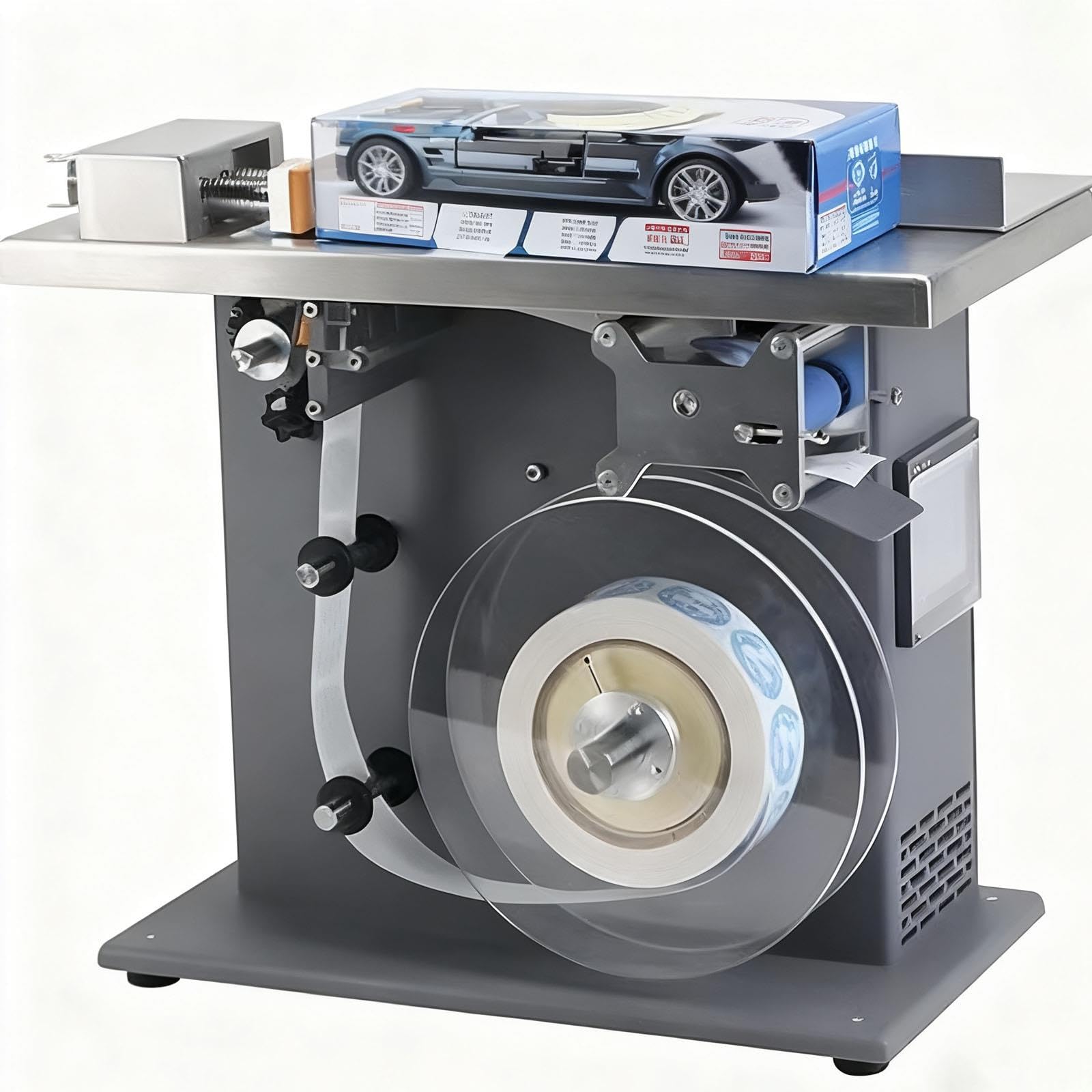 Etiquetadora con centrado automático, 15-30 unidades/min, para alimentos
