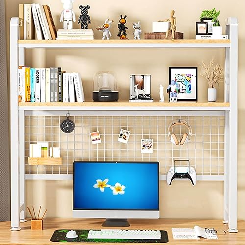 Estantería de escritorio de 2 niveles y 3 niveles para escritorio de computadora, organizador de libros, estante de exhibición multiusos, estante de disponible en Yaxa Peru