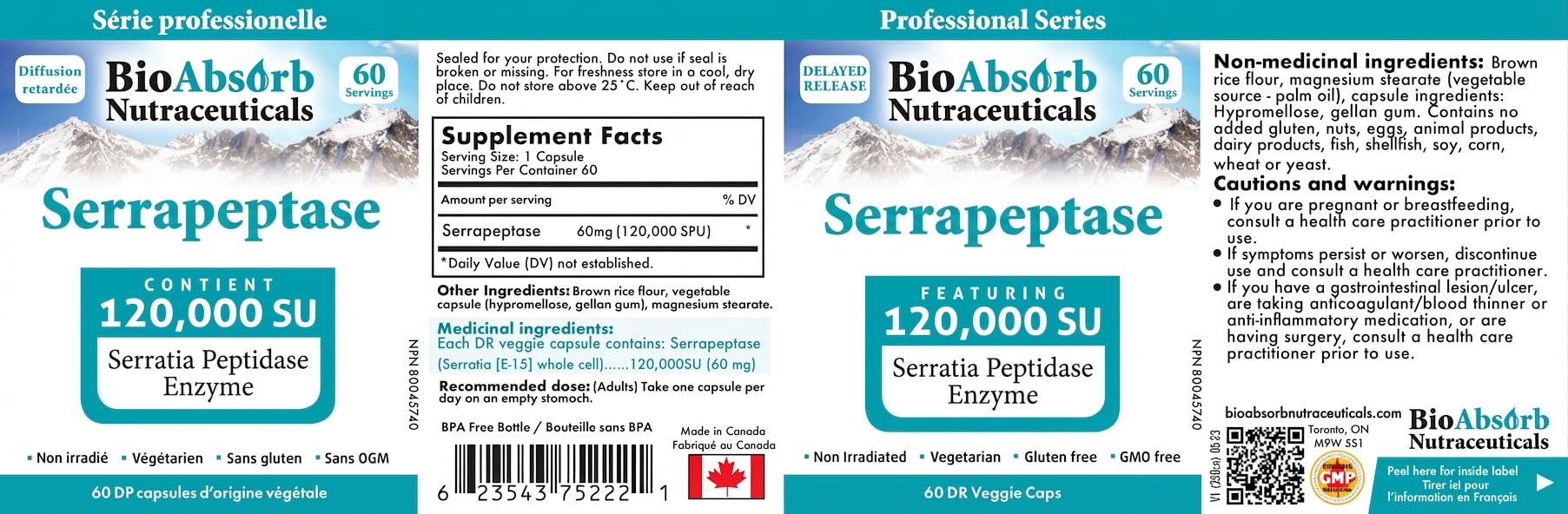 Bio Absorb Serrapeptase Supplement 120000 SPU High Potency Delayed Release — Amazon image 7