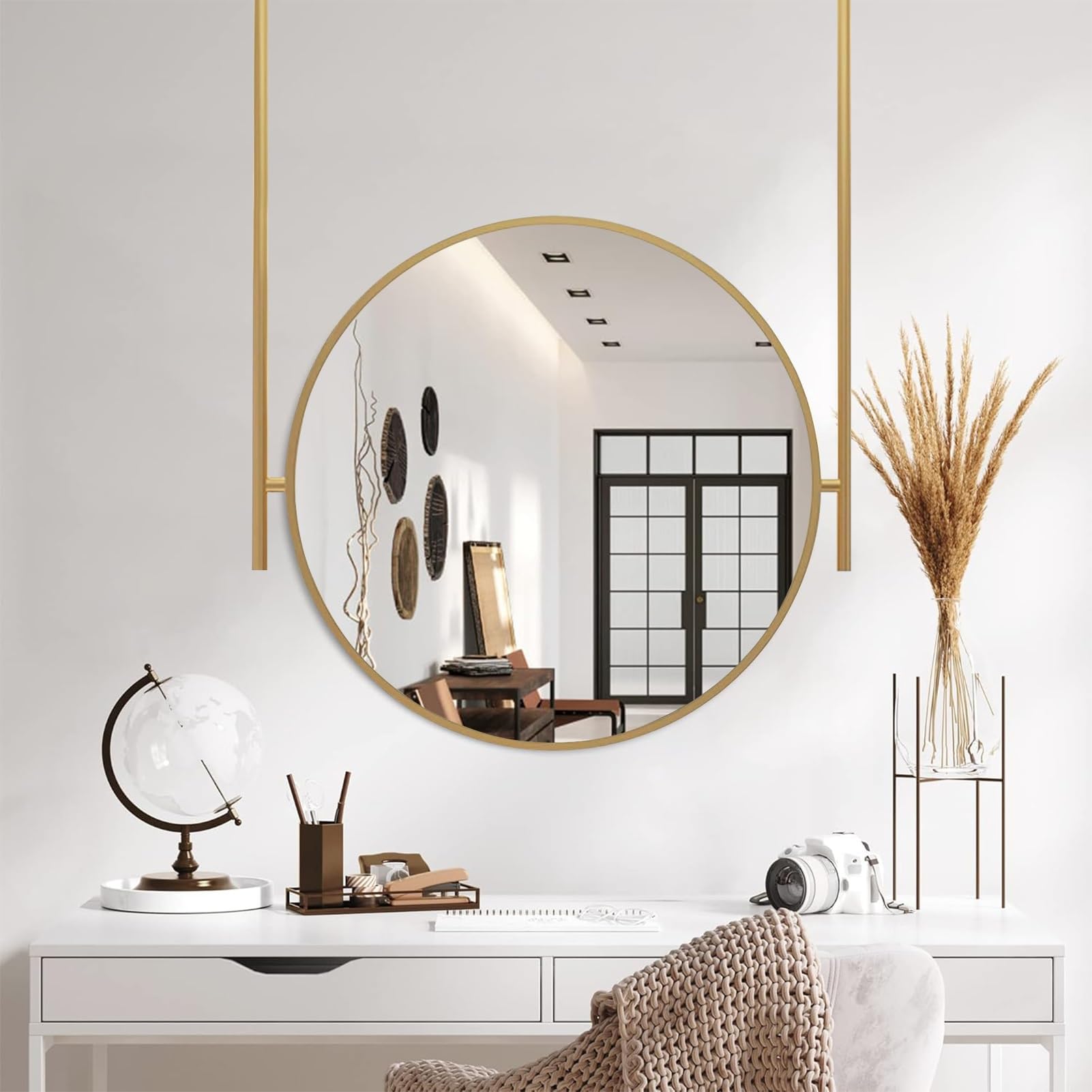 Miroir de maquillage rond à suspendre pour sublimer votre rituel beauté