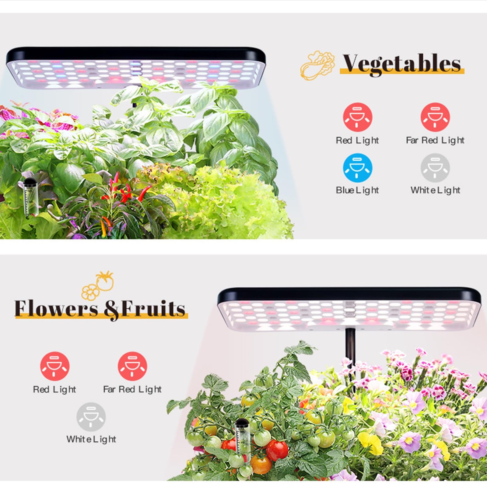 Hydroponie Kit Complet D'intérieur avec éclairage LED, Tour Hydroponique, Kit de Germination 10 Capsules, Hauteur Réglable, Kit de Tour Hydroponique Verticale D'intérieur, Noir