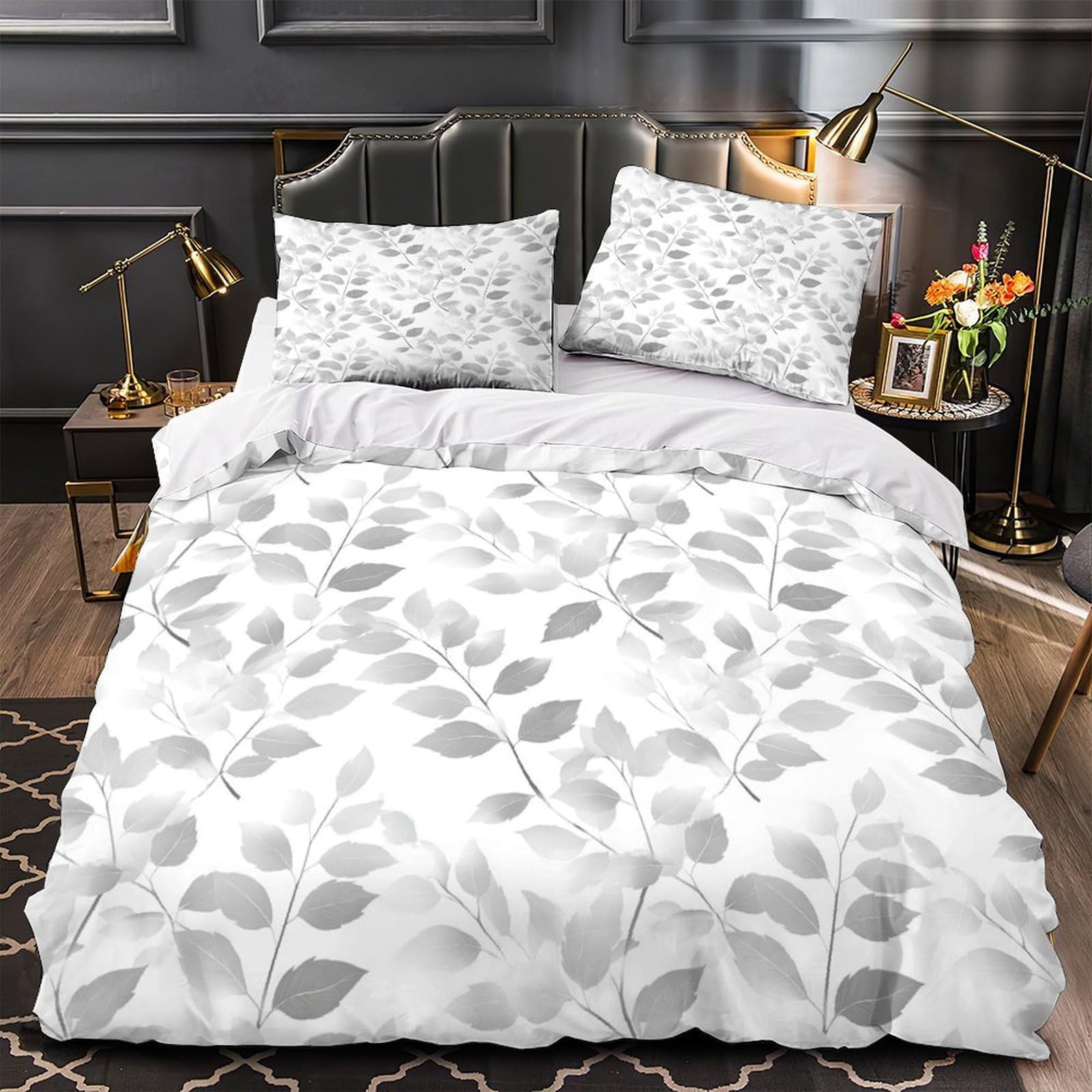 Parure de lit 3D champ de lavande en microfibre double 200x200