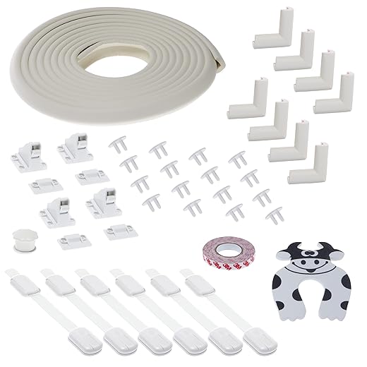 Eco-Baby Proofing Kit - 40-Piece Baby Safety Kit w/Magnetic Cabinet Locks, Outlet Covers, Lock Straps for Drawers & More - All-In-One Baby Proof