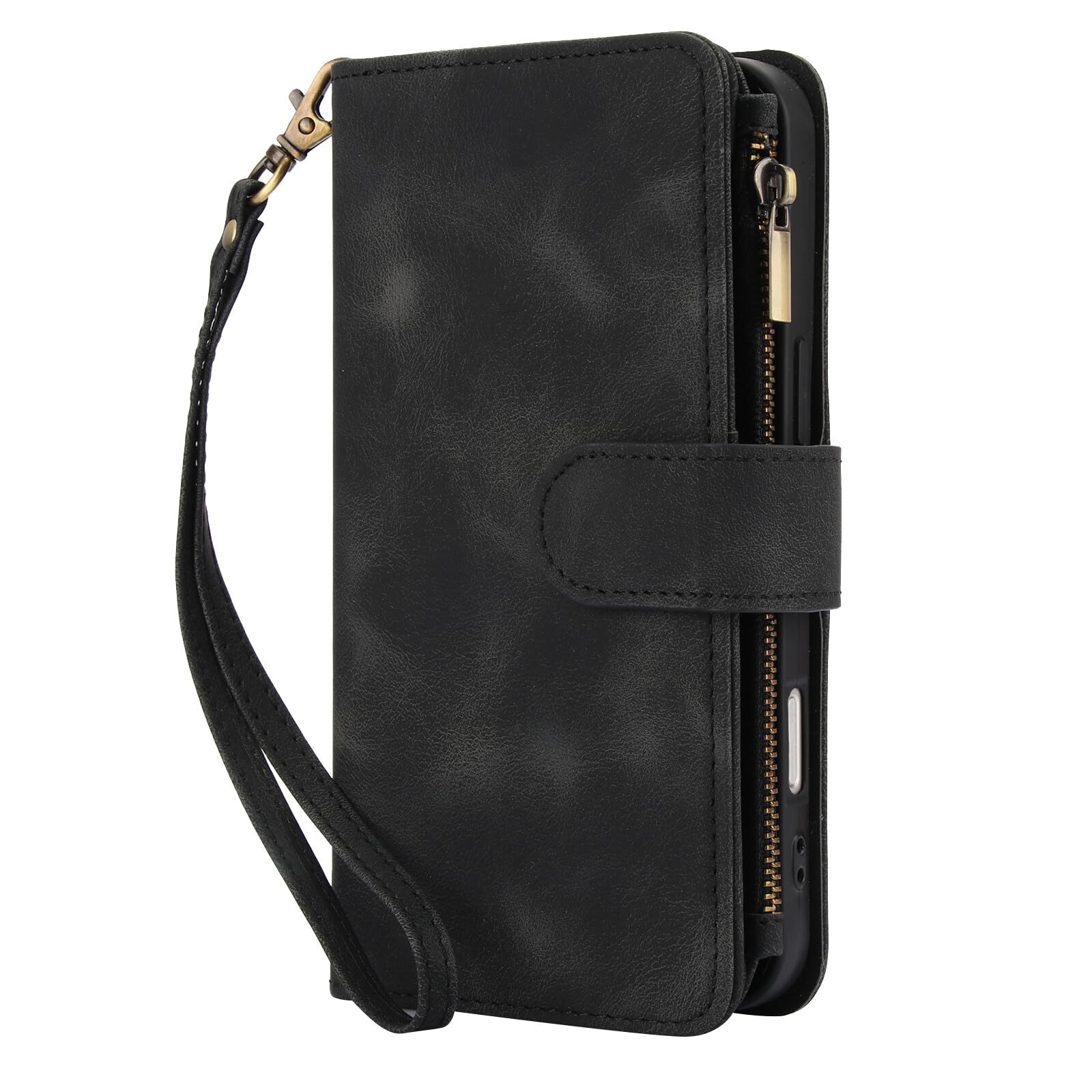 Étui en cuir élégant pour iPhone et Samsung S23 Plus, protection fine noire chic - 8