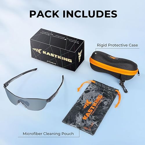 Miniatura 9 de KastKing Nizini - Lentes de sol deportivos polarizados para hombres y mujeres, diseño envolvente sin marco, protección UV400 para pesca, correr,