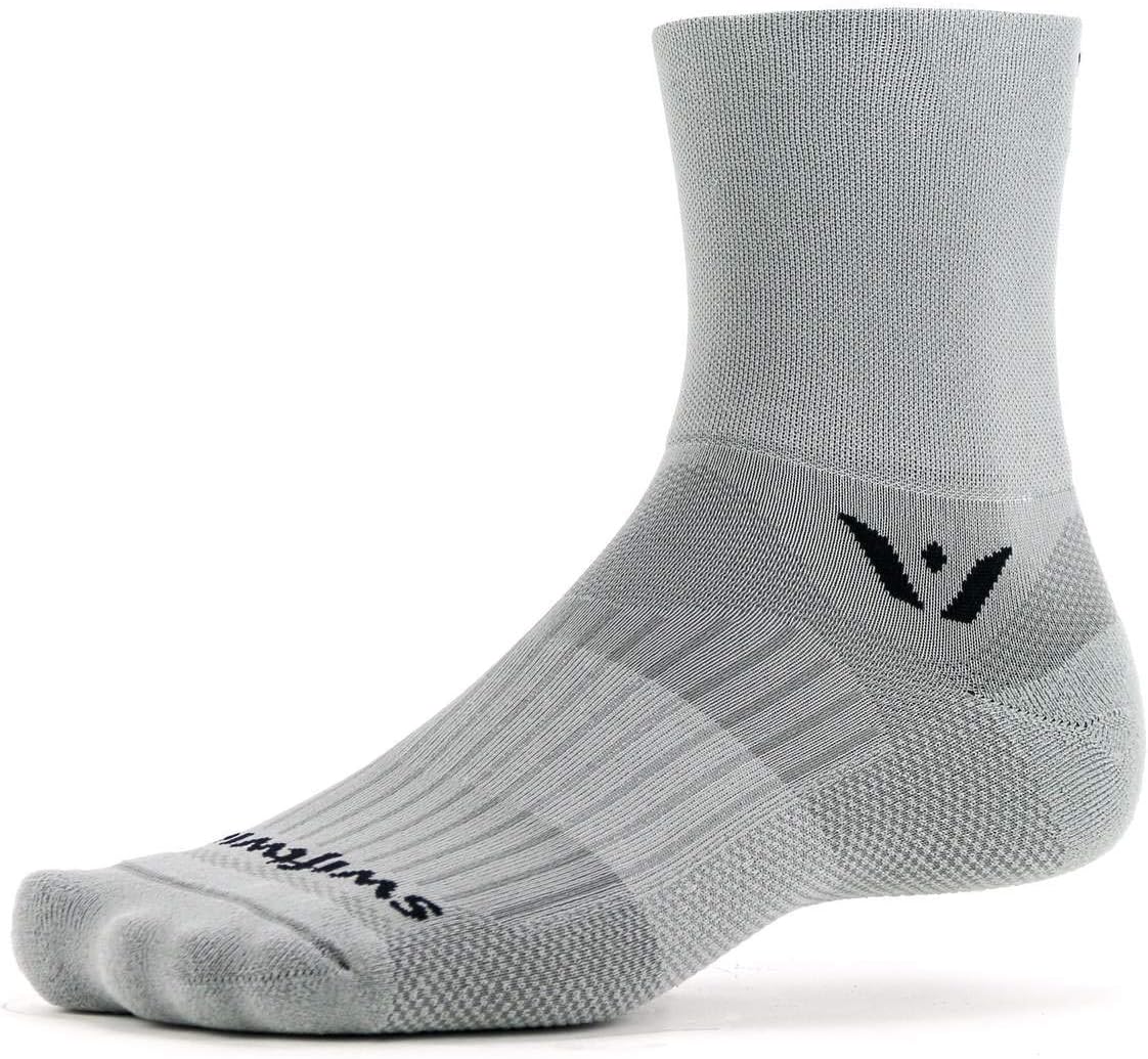 Swiftwick ASPIRE FOUR Trail Running, Cycling Crew Socks, Firm Compression Fit