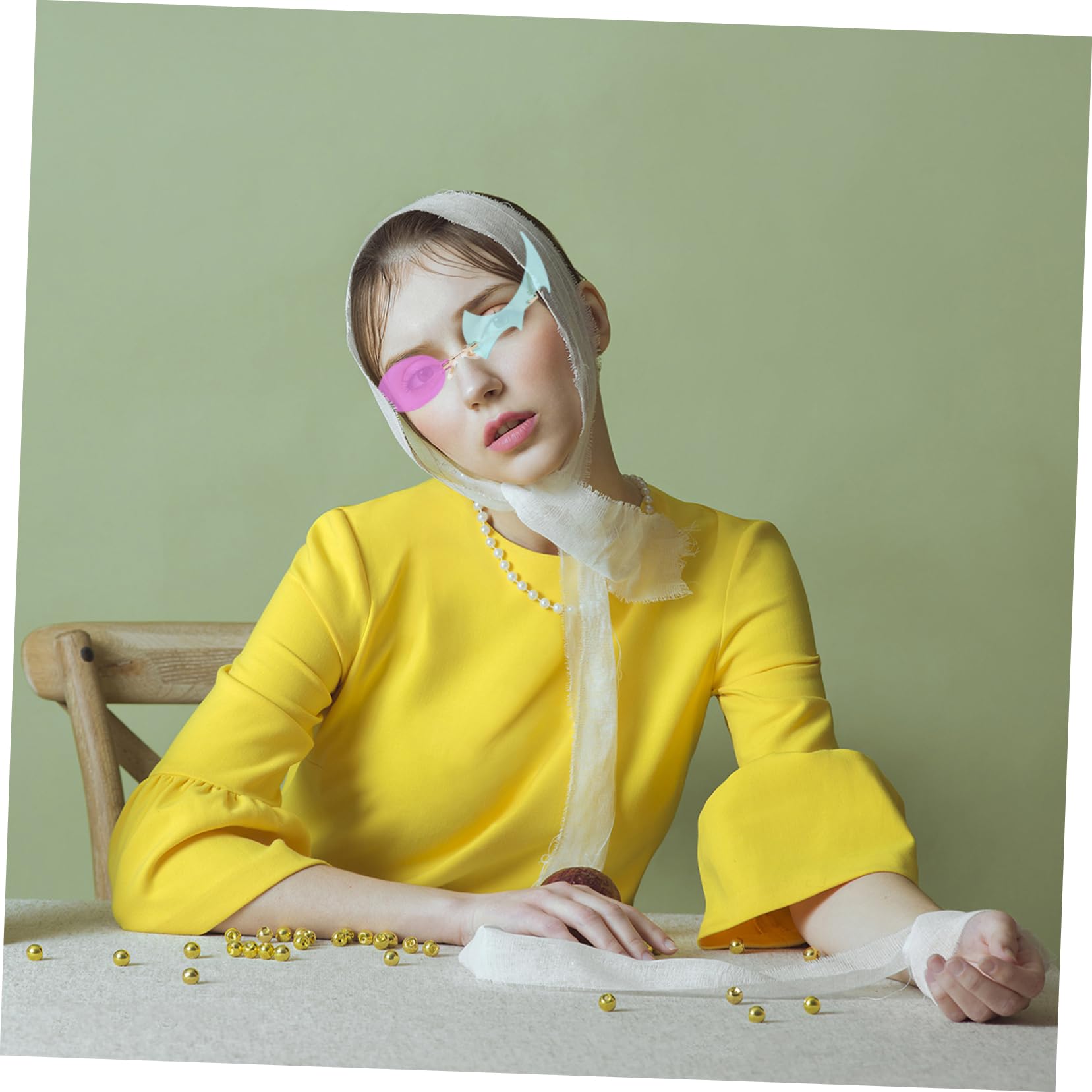 NOLITOY 1 Pair Fire Flame Sunglasses Fashion Decorative Party Photo Props Stylish