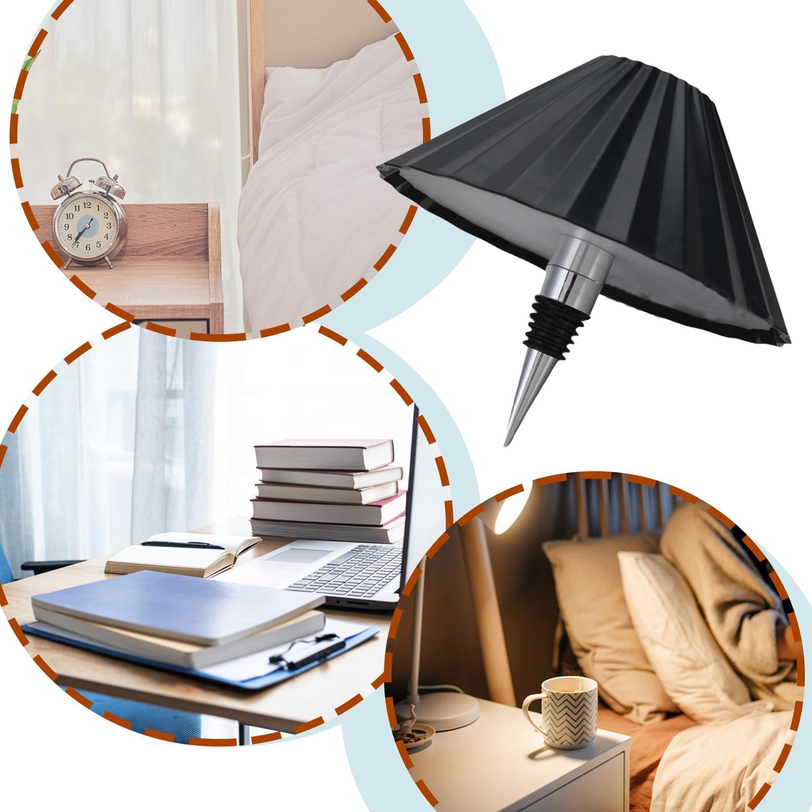 Mil-Tec Clip Luce 5 LED Nero Lampada Testa Tappo Molle Hutlampe Morsetto - Foto 2