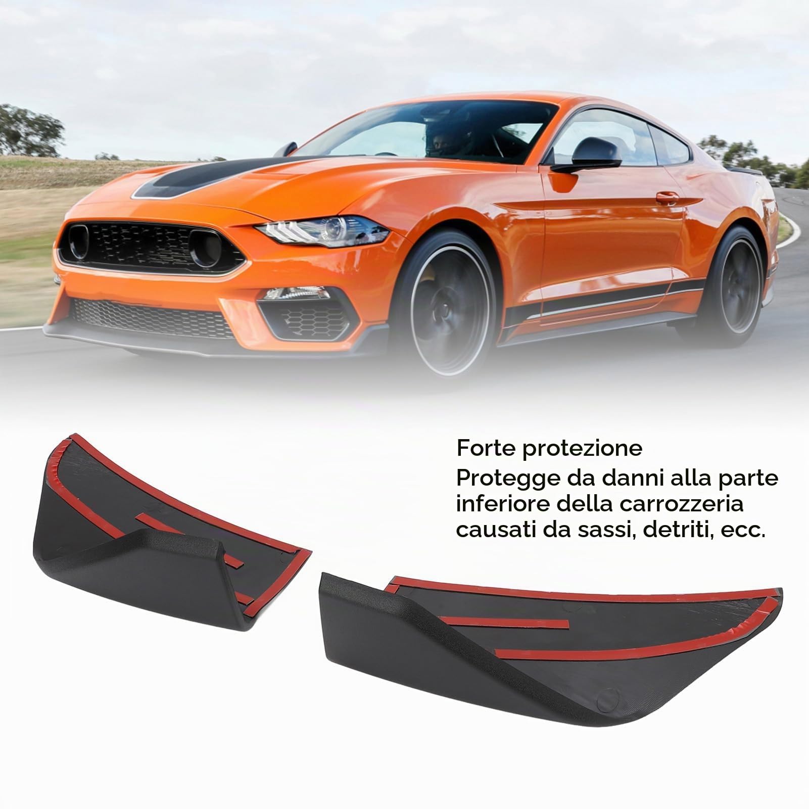 Spoiler Angolare, Migliora Aerodinamica e Stile Sportivo Splitter Labbro ABS Universale for Auto Stradali Tuning, Miglioramento Estetico e Personalizzazione Veicoli