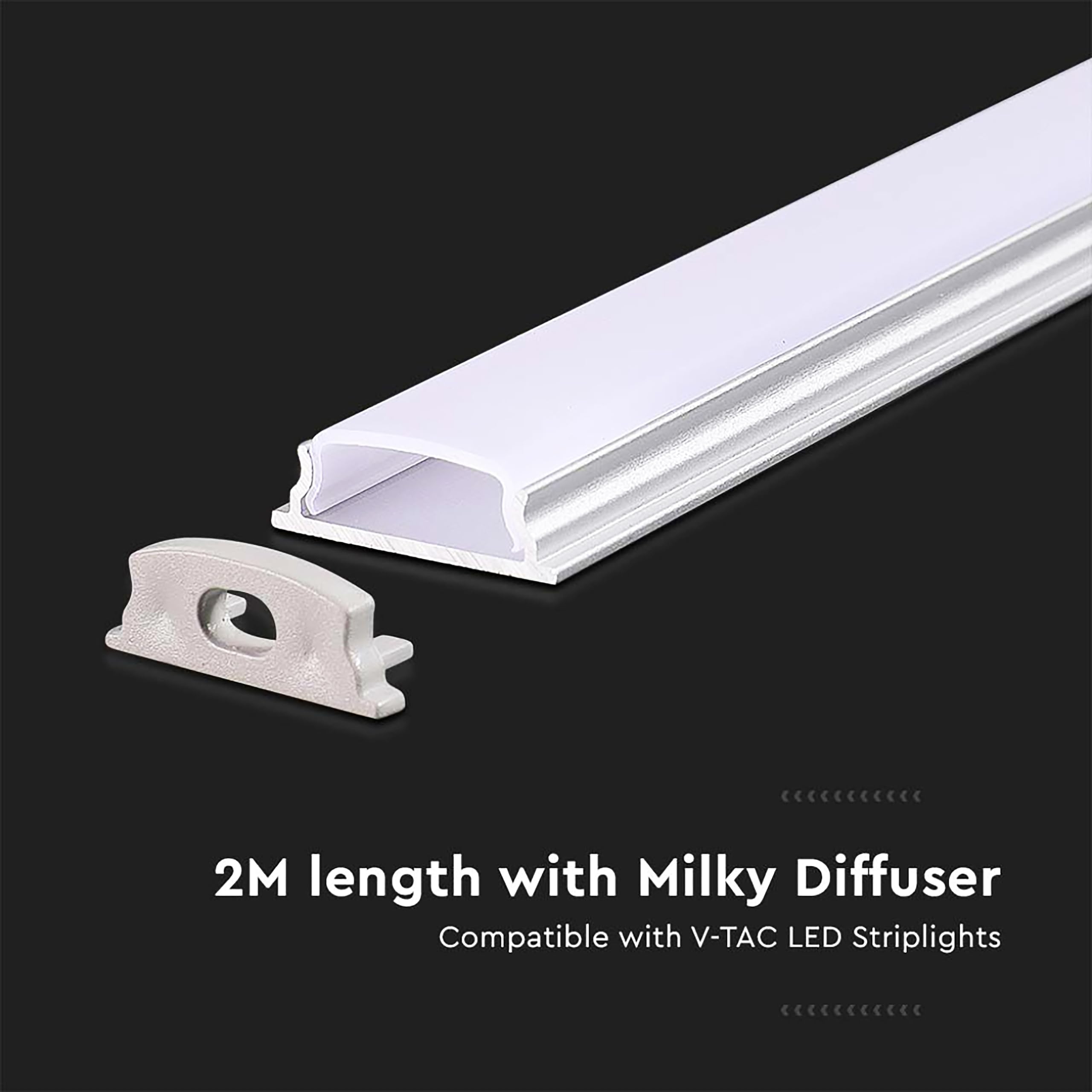V-TAC 5x Profili per Strisce Led Flessibili da 2 METRI - (10 Metri Totali) - Profilo Pieghevole Parete e Soffitto per Striscia LED in Alluminio con Copertura Satinata - Colore Argento - 18 x 6 mm