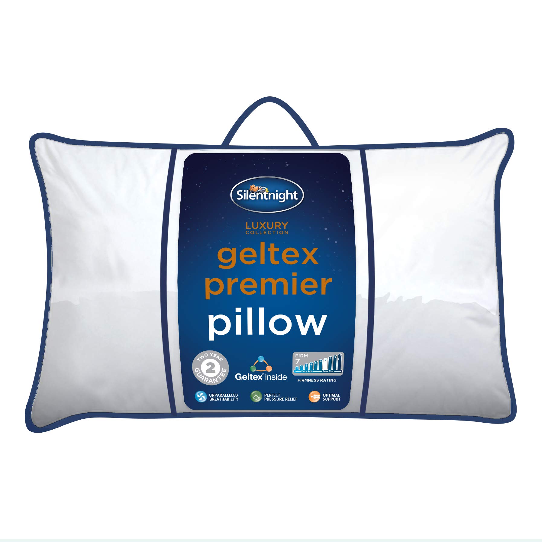 Silentnight Geltex Support Pillow – Luxury Firm Support Pillow Responsive Pressure Relief for Neck and Shoulder Pain – Ideal for Stomach, Back and Side Sleepers