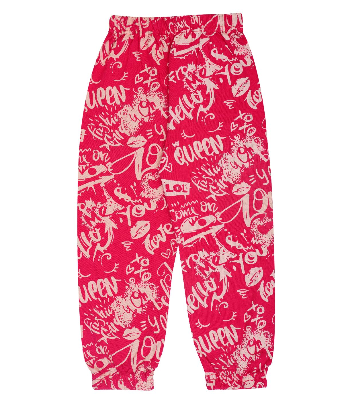T2F Girls Cotton Regular Fit Printed Track Pant (Pack of 5) 1