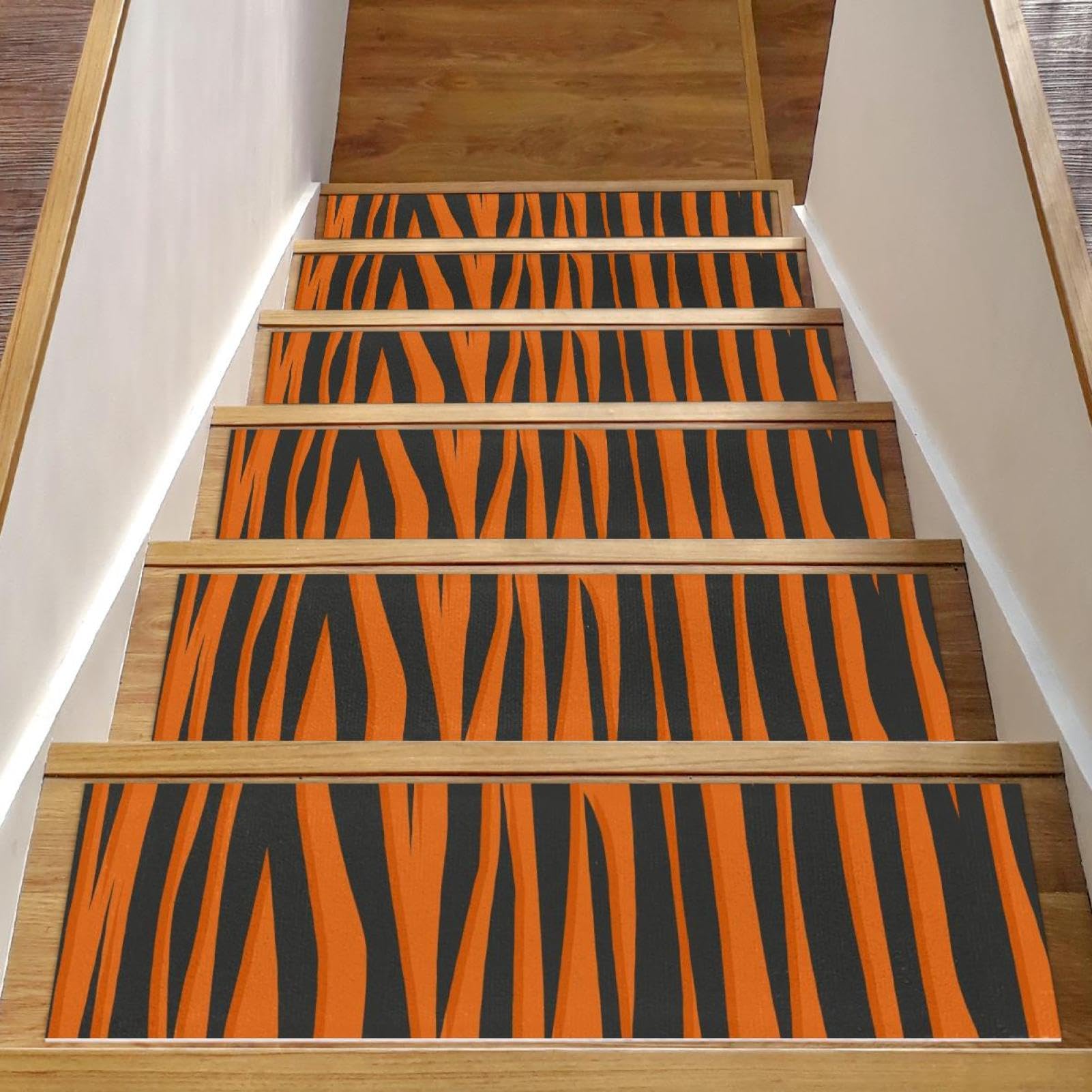 Alfombras para escaleras de madera interiores antideslizantes pack de 15 unidades lavables