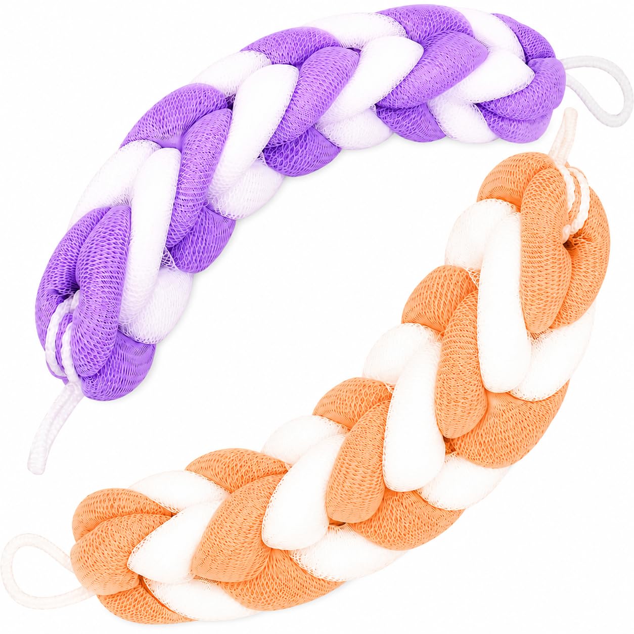 Midazzle Luxury Back Scrubber Loofah Belt for Bathing For Men and Women - Strechable 9 Knots Bath Sponge (Colors May Vary) (Pack of 2)-image-47