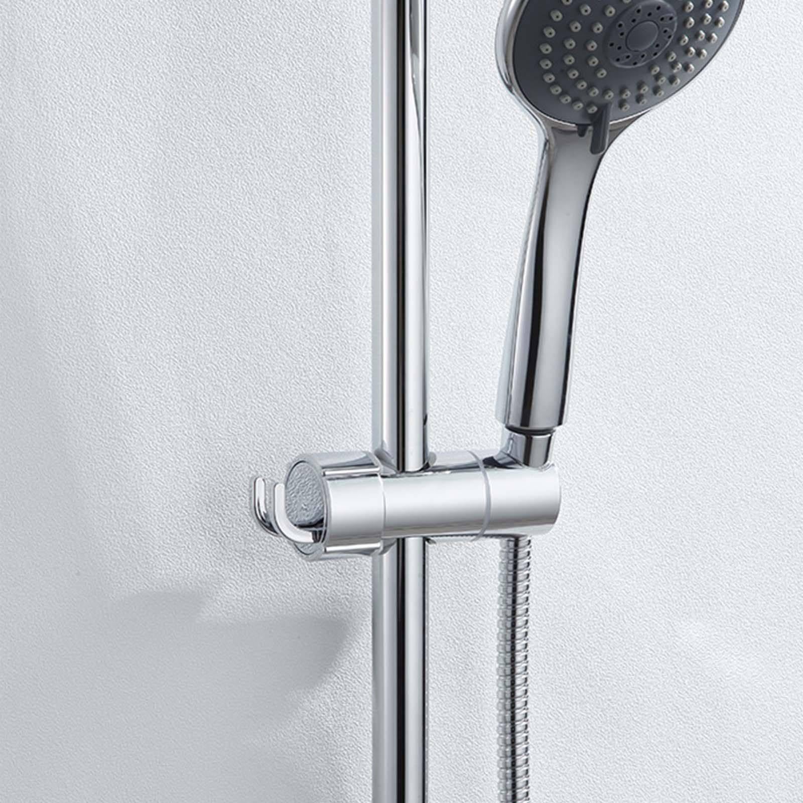 Soporte Ducha Pared Ángulo Ajustable Soporte Alcachofa Ducha Gris Pistola Soporte Ducha Altura Ajustable Soporte de Ducha Instalación Rápida Soporte para Ducha para Poste de Ducha con Gancho