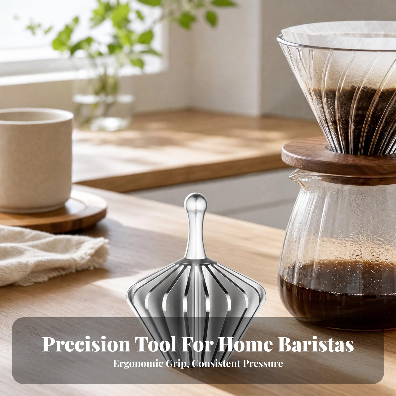 Pressa Metallico per Filtri di Carta per caffè pour-Over Resistente al Leggero