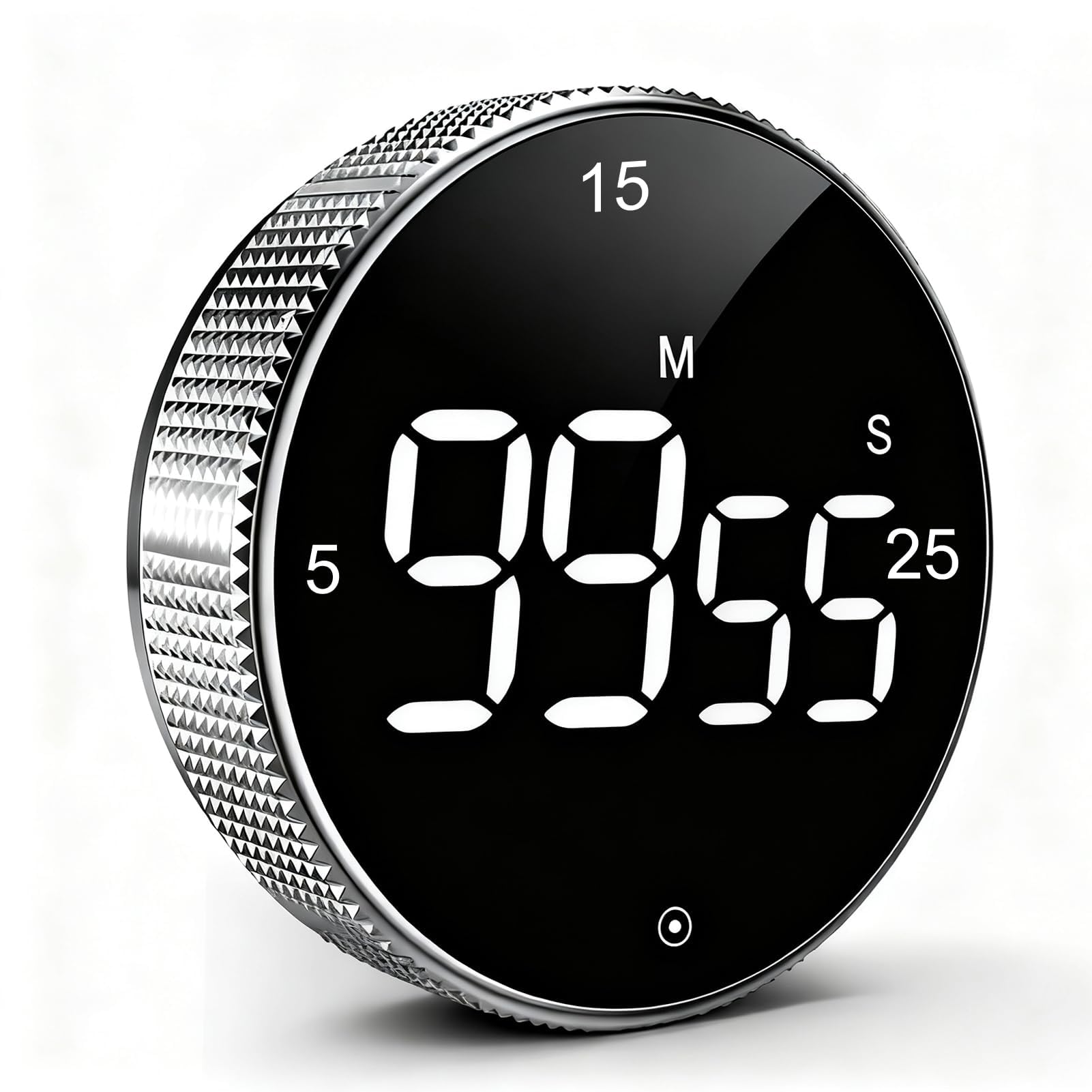 Digital Kitchen Timer with Large LED Digital Display Magnetic Countdown Countup Timers for Home Classroom Gym Office, 3 Volume Levels Adjustable Productivity Timer, Ideal for Cooking Silver