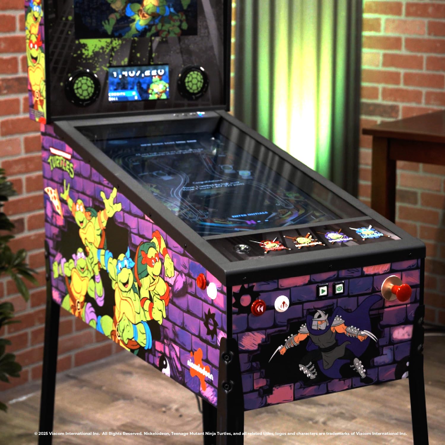 AtGames Legends Pinball HDP Teenage Mutant Ninja Turtles, Flipper Numérique HD 32 Pouces, Wi-Fi, 64 Go, Multicolore