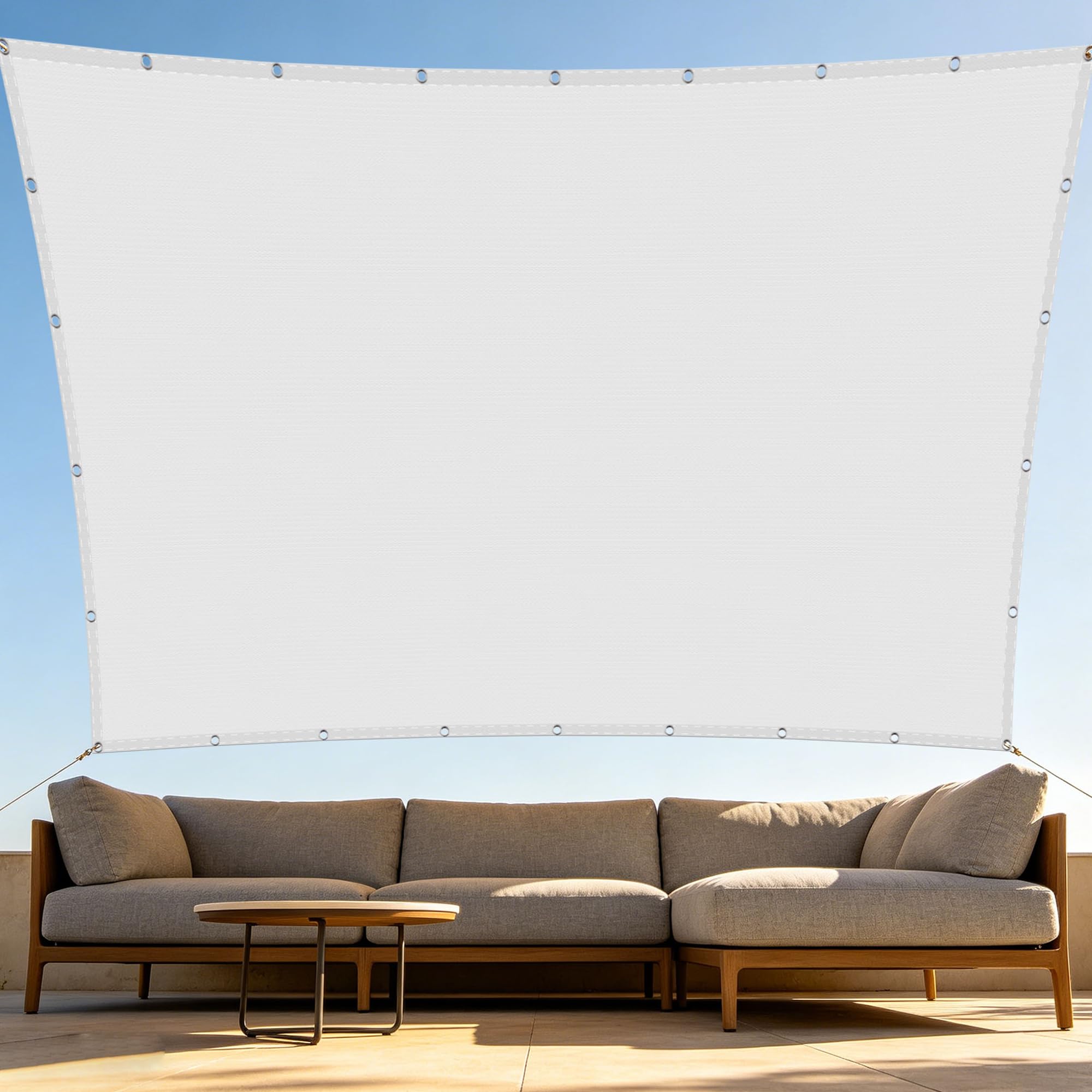 Voiles d'ombrage imperméable pour grand balcon et dîner en extérieur