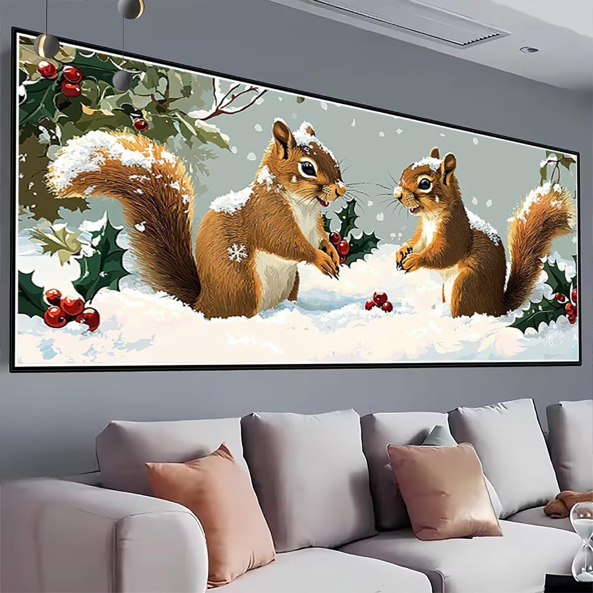 Zestawy do sztuki diamentowej ze zwierzętami, dla dorosłych, 5D diamentowy obraz wiewiórka 2025 design nowy, kwadratowy zestaw artystyczny, do samodzielnego wykonania haftu krzyżykowego, rękodzieło