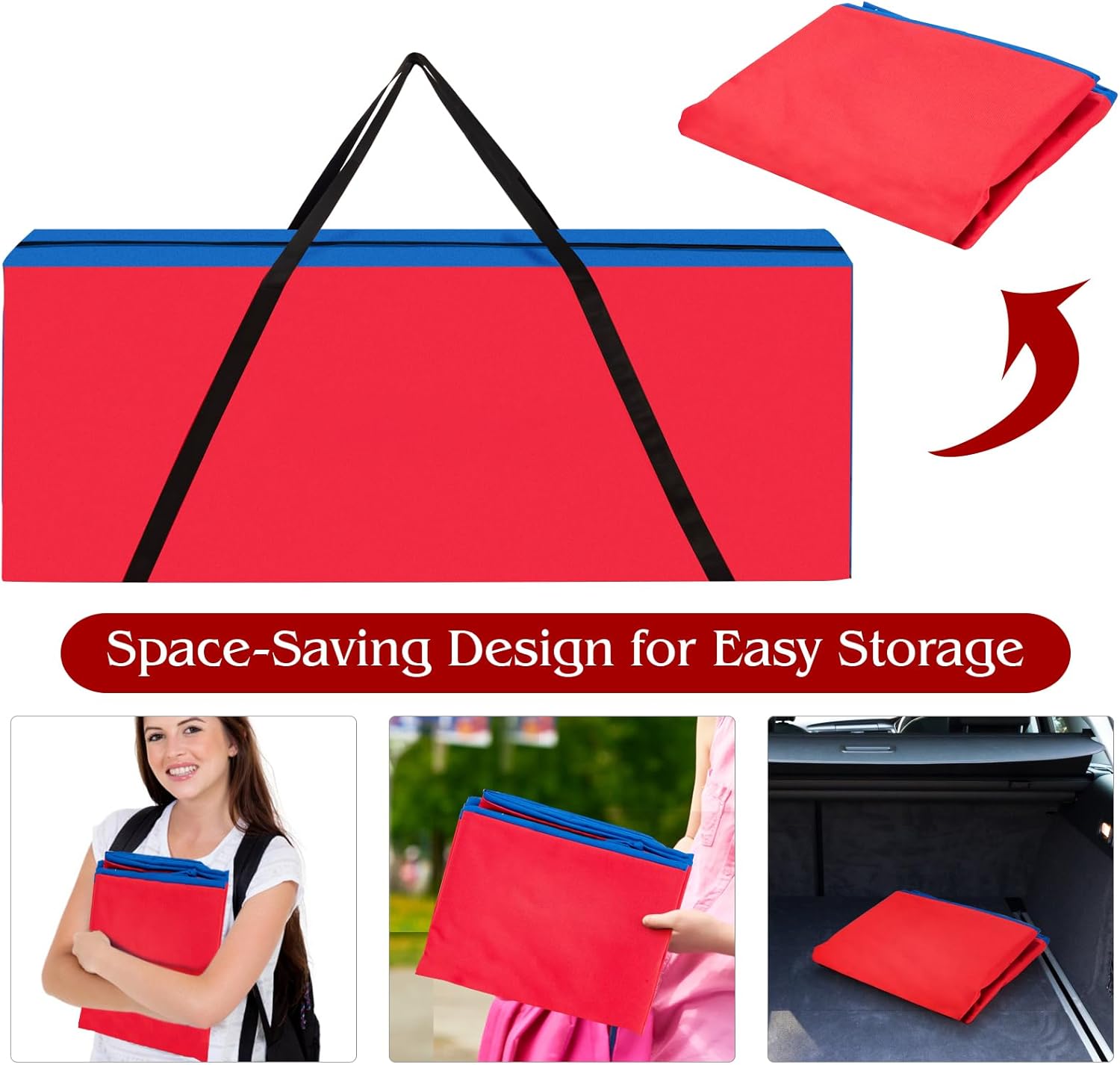 GLACER 4 in a Row Game Carry Bag, 47" Large 4-to-Score Game Set Storage Bag with Handle & Zipper, Easy Storage & Transportation, Sturdy Jumbo Yard Game Carrying Case for Outdoor Party Camping