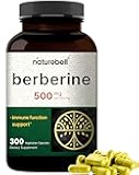 Berberine Supplement 500mg, 300 Veggie Capsules | 97% Pure Berberine HCL | 5:1 Root Extract | Supports Balanced Sugar Levels & Heart Health | Vegan, Non-GMO