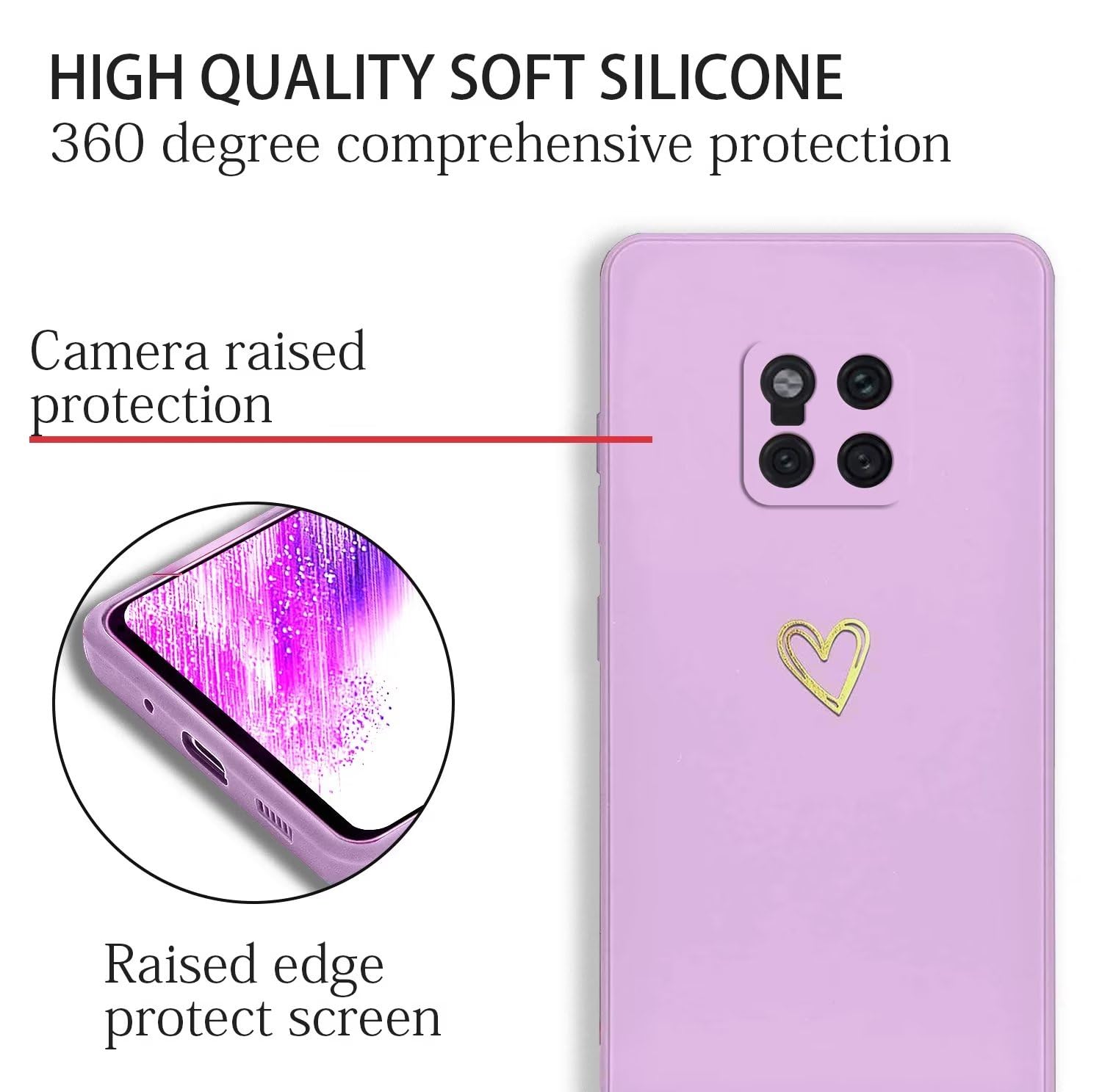 Handyhülle Für Huawei Mate 20 Pro – Silikon, Mit Herz, Stoßfest