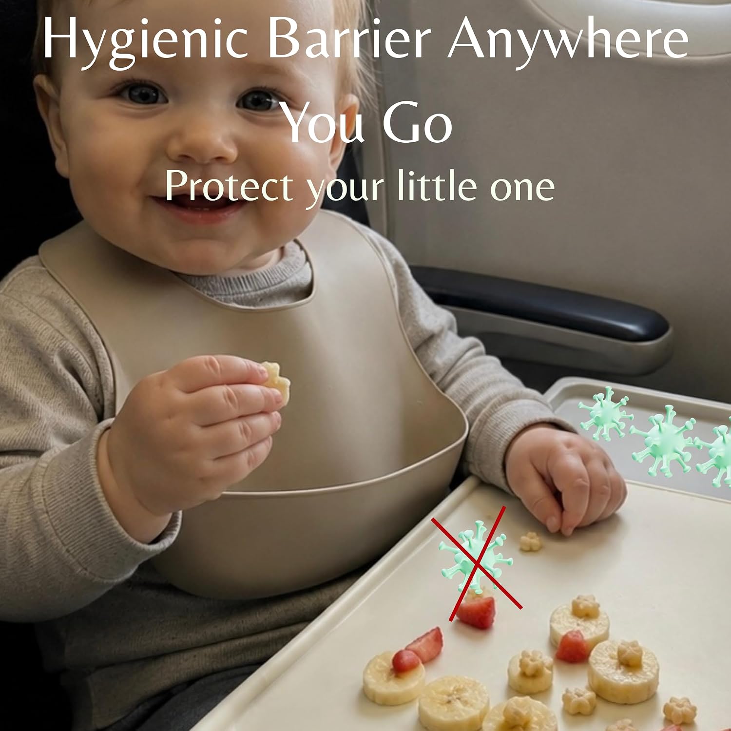 Premium Multi-Use Silicone Placemat for Baby & Toddlers, Heat-Resistant, Waterproof, Non-Slip, Stain-Resistant, Baby Shower & Registry Must-Have, Includes Magnetic Box and Travel Pouch,