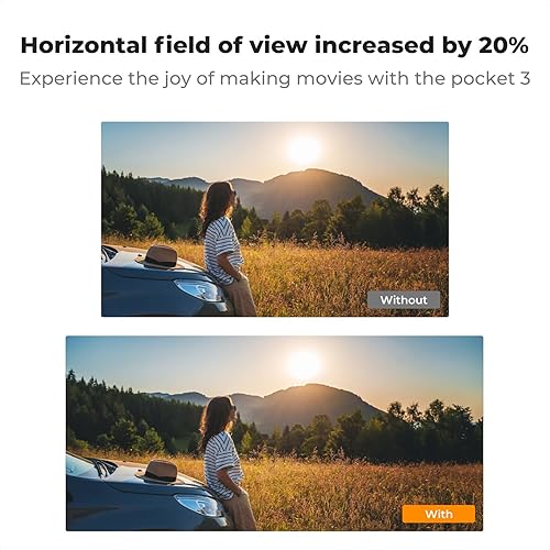 Miniatura 4 de K&F Concept Lente anamórfica 1.2X compatible con DJI Osmo Pocket 3, lente cinematográfica de pantalla ancha con efecto de rayas azules, accesorio