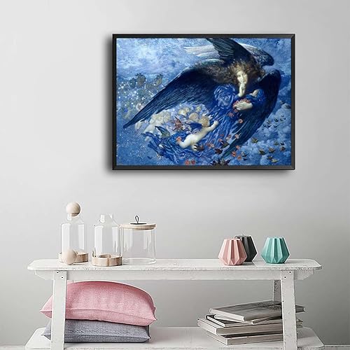 Miniatura 3 de Póster en lienzo con imágenes artísticas de Edward Robert Hughes Noche con su tren de estrellas (1912), póster impreso para decoración de pared para