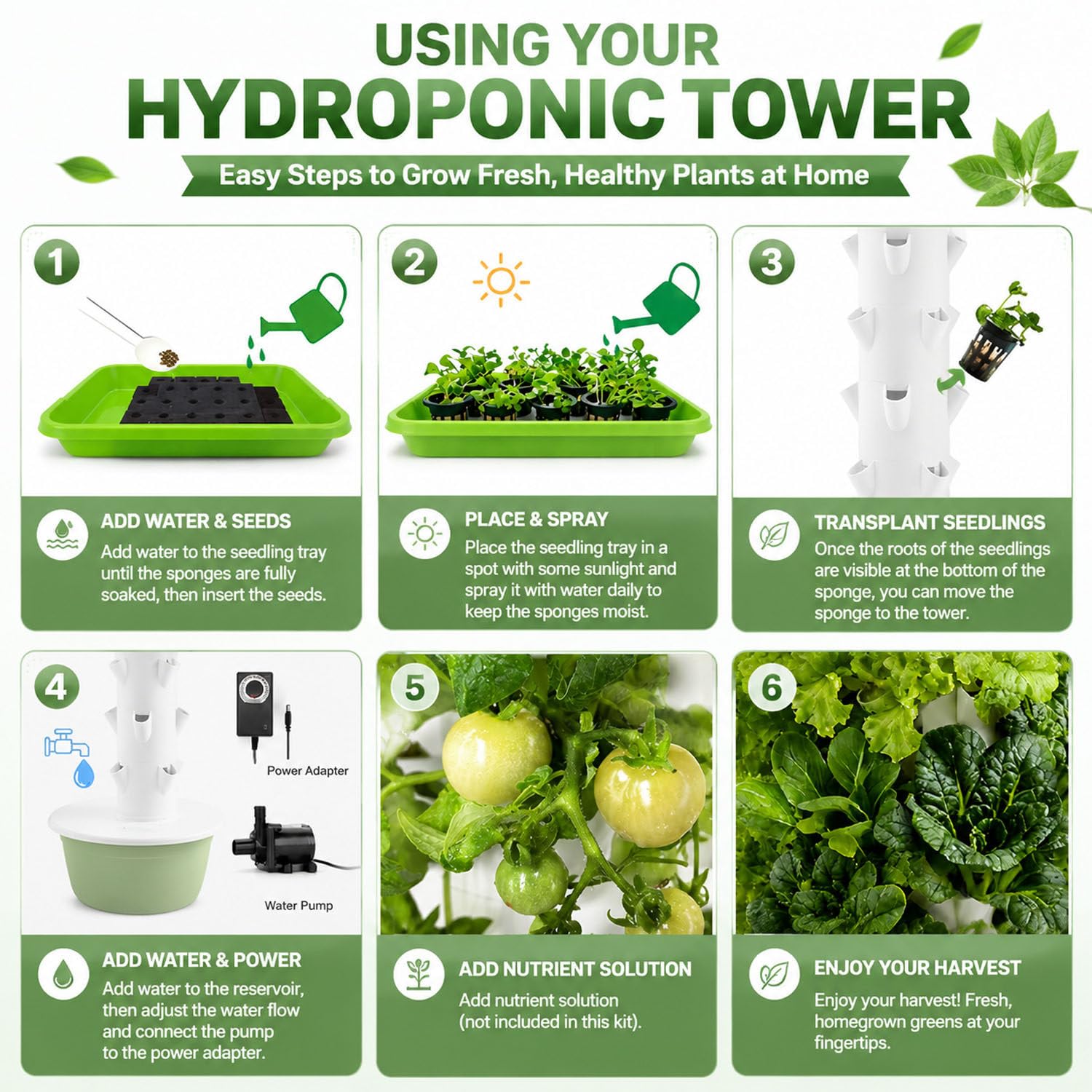 Sistemas de Cultivo hidropónico Vertical para Interiores y Exteriores 11layers | Kit de cultivo vertical con luces LED y sistemas de autorriego para disfrutar de plantas frescas durante todo el año.
