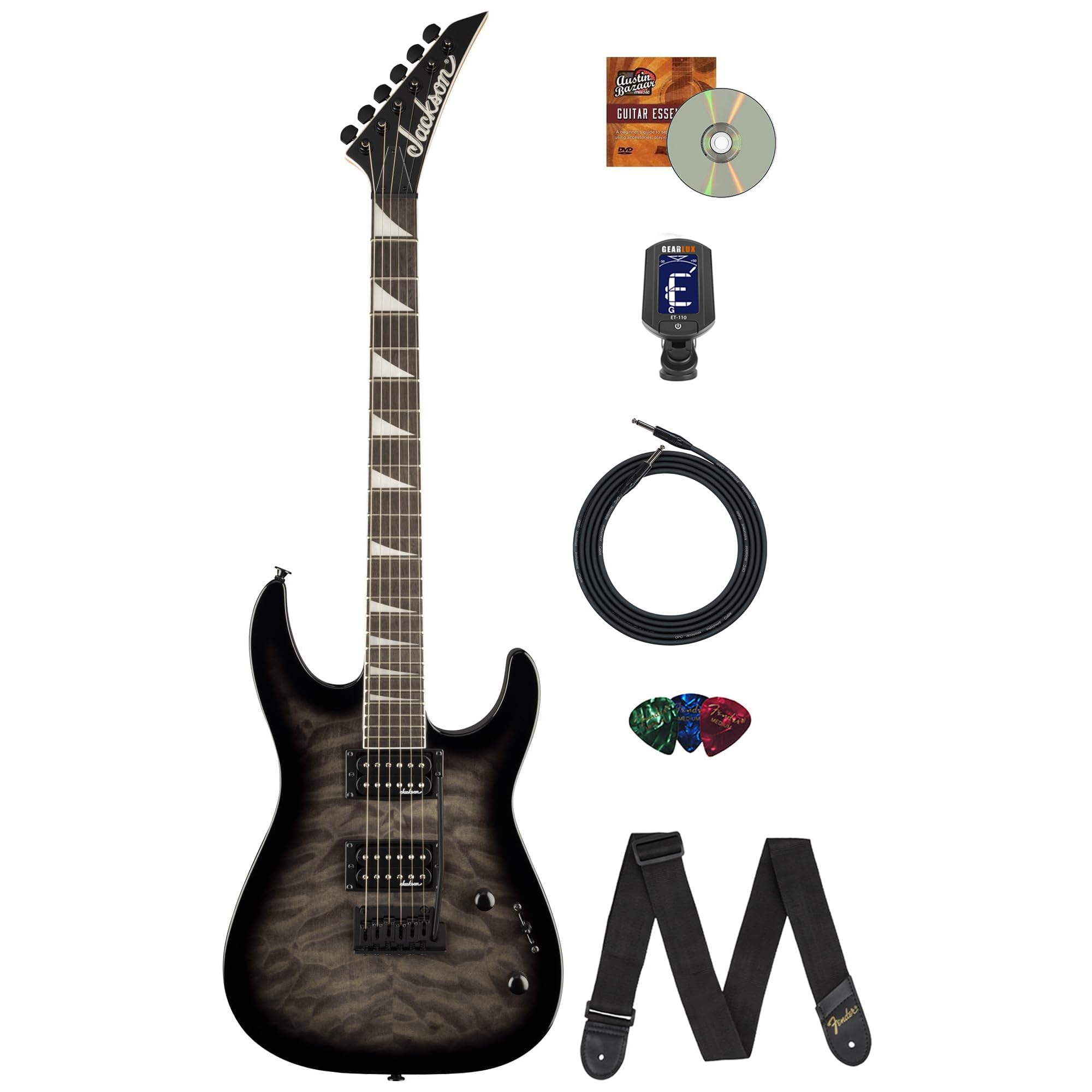 Amazon.com: Jackson JS Series Dinky JS20 DKQ 2PT Transparent Black