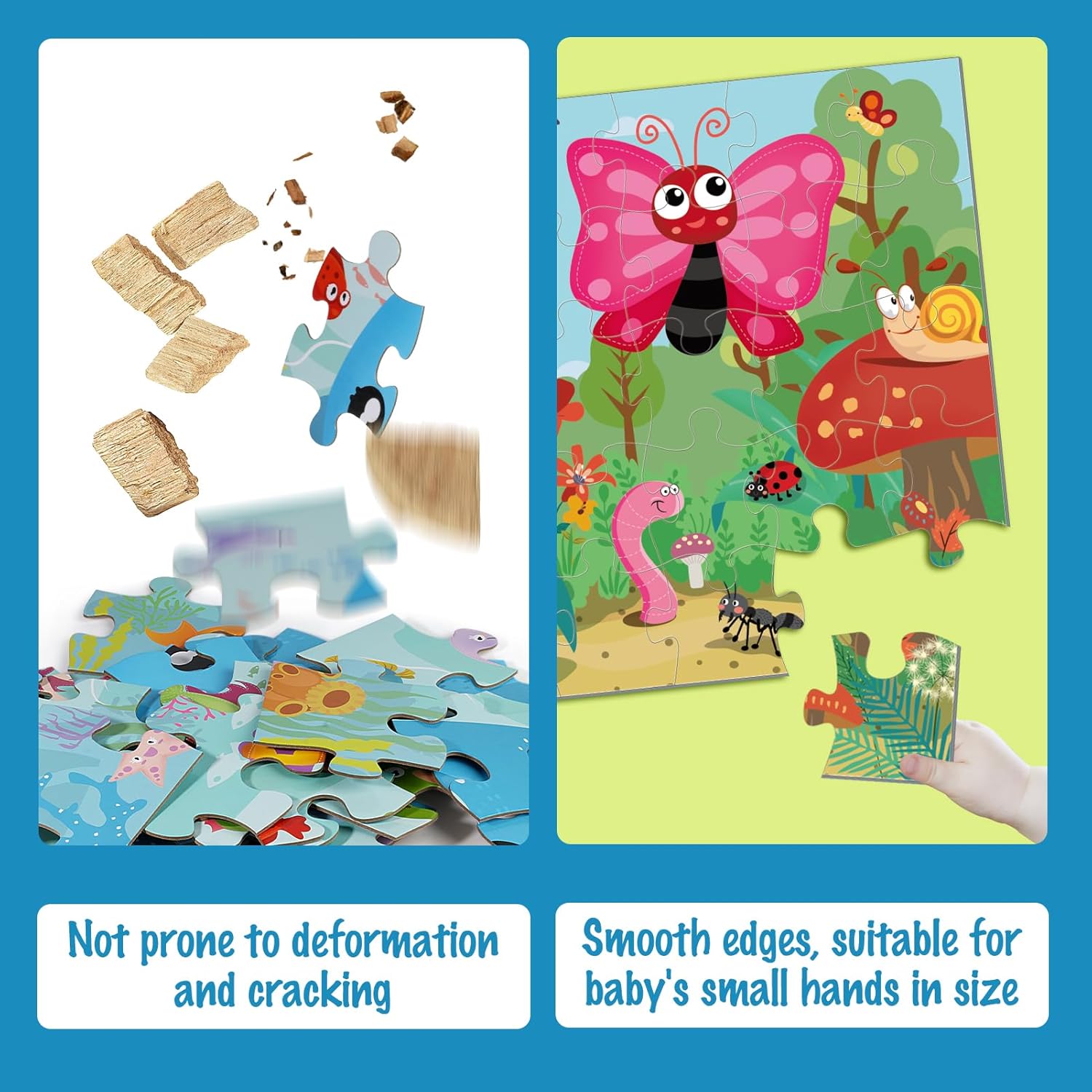 Jumbo Floor Puzzle for Kids Insect Party Jigsaw Puzzles 35-Piece Ages 3-5，Preschool Learning Development Toys Large Floor Puzzle for Toddlers&Kids Ages 4-8 Years Old (2 x 1.4 Feet)