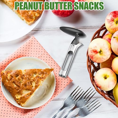 Miniatura 2 de Descorazonador de manzana, herramienta descorazonadora de manzana de acero inoxidable premium, mango ergonómico resistente, fácil de usar y limpiar,