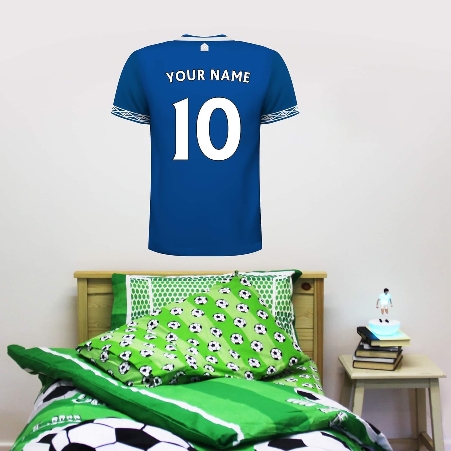 Beautiful Game Official Everton FC Football Club Shirt - PERSONALISED NAME & NUMBER Wall Sticker (60cm Height)