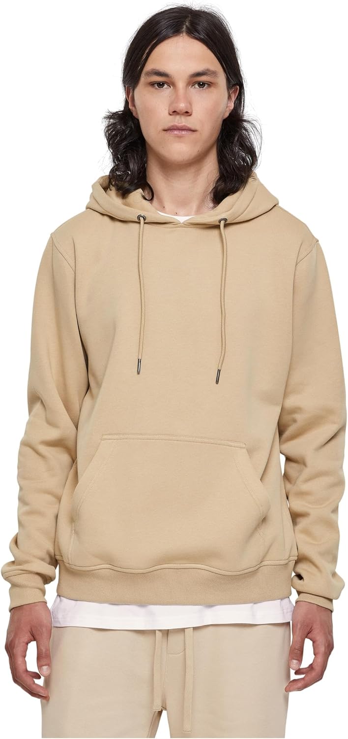 Urban Classics Basic Terry Felpa Con Cappuccio Uomo - Unionbeige, XXL, Cotone Spugna, Tasca A Marsupio