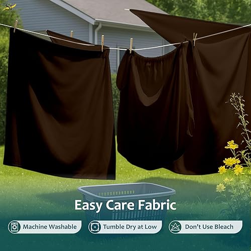 Vista 28 de Shreem Linen California King Waterbed Sheets, 4-Piece 100% Egyptian Cotton Attached Sheet Set with 15" Deep Pocket, Soft & Breathable Bedsheets for