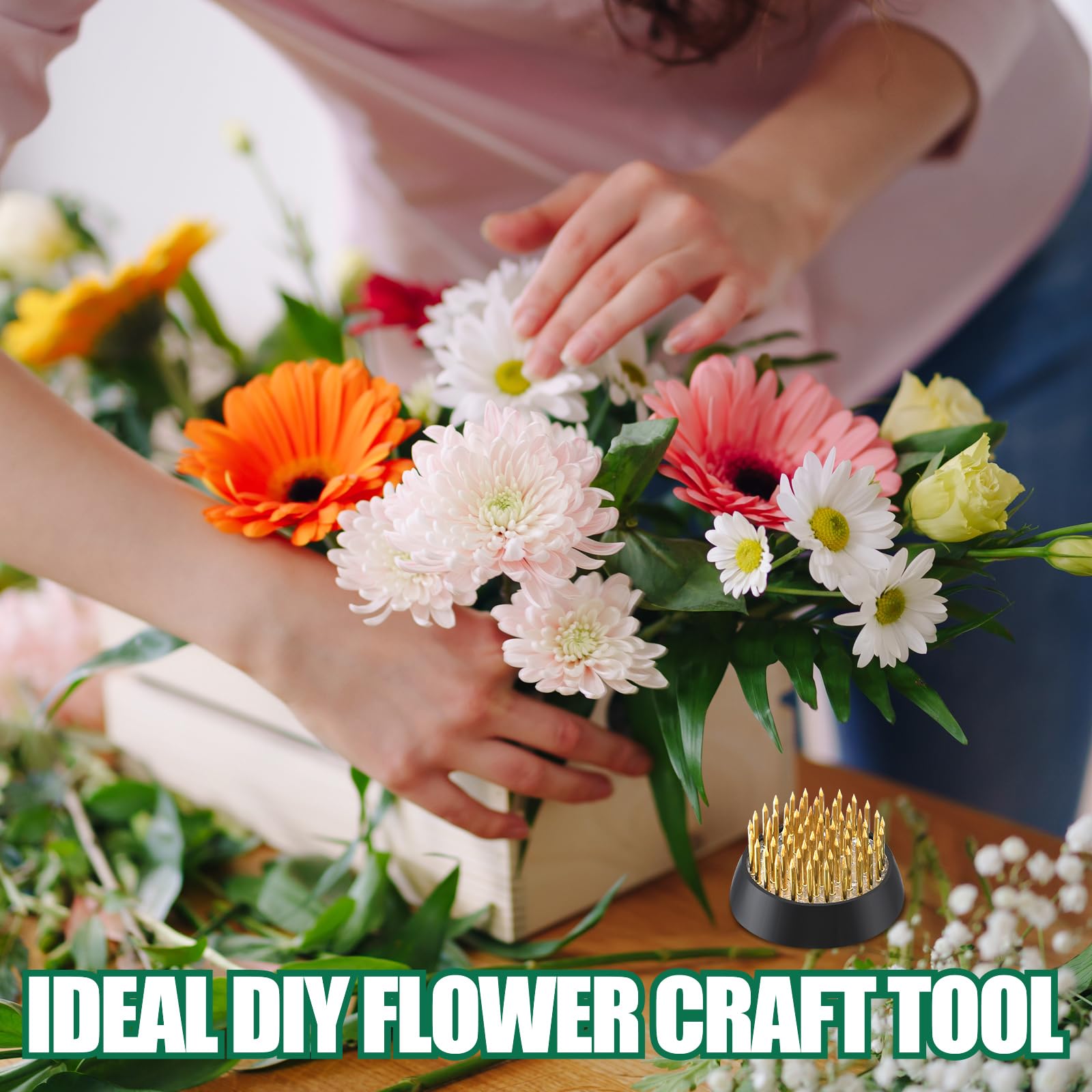 Amazon.com: Sliner 8 Pcs 1.34 Inch Floral Frogs Round Brass