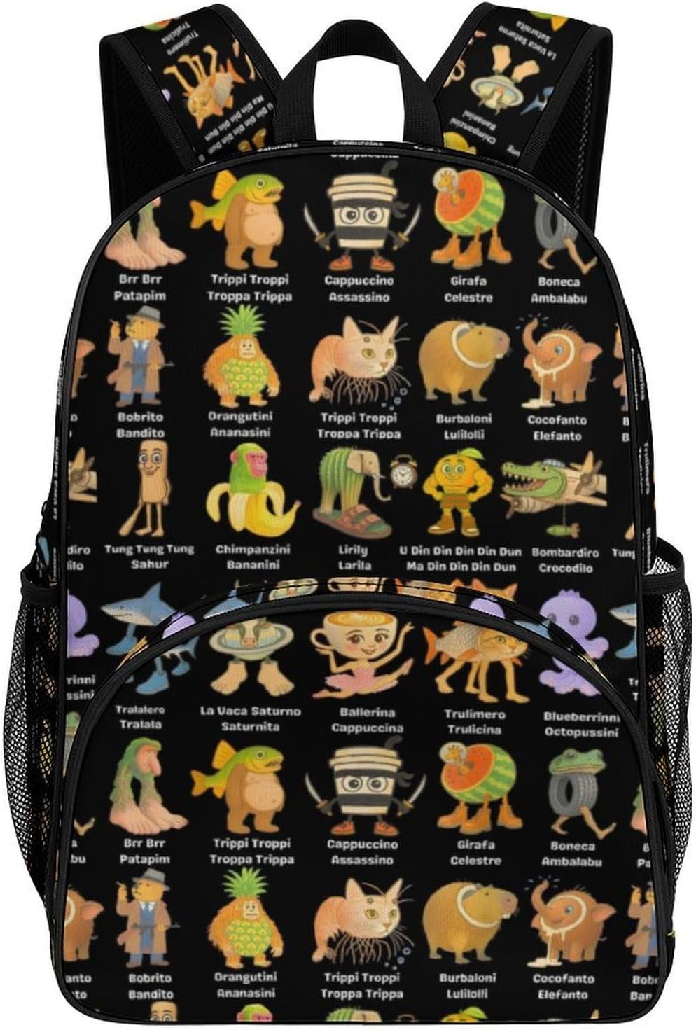 Italian Brainrot Backpack Funny Meme Daypacks