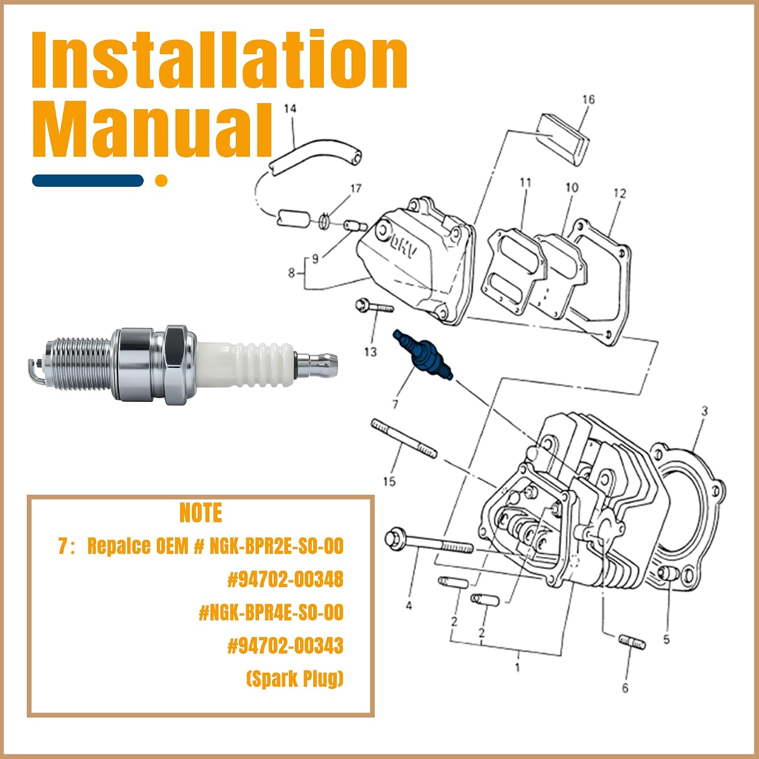 Golf Cart Tune Up Kit for Yamaha G16 G19 G20 G21 G22 G29/Drive Gas 1996-UP, 301cc 357cc Engine Maintenance Kit Included Air Filter JN6-E4450-01 Fuel Filter JN6-F4560-00 Spark Plug