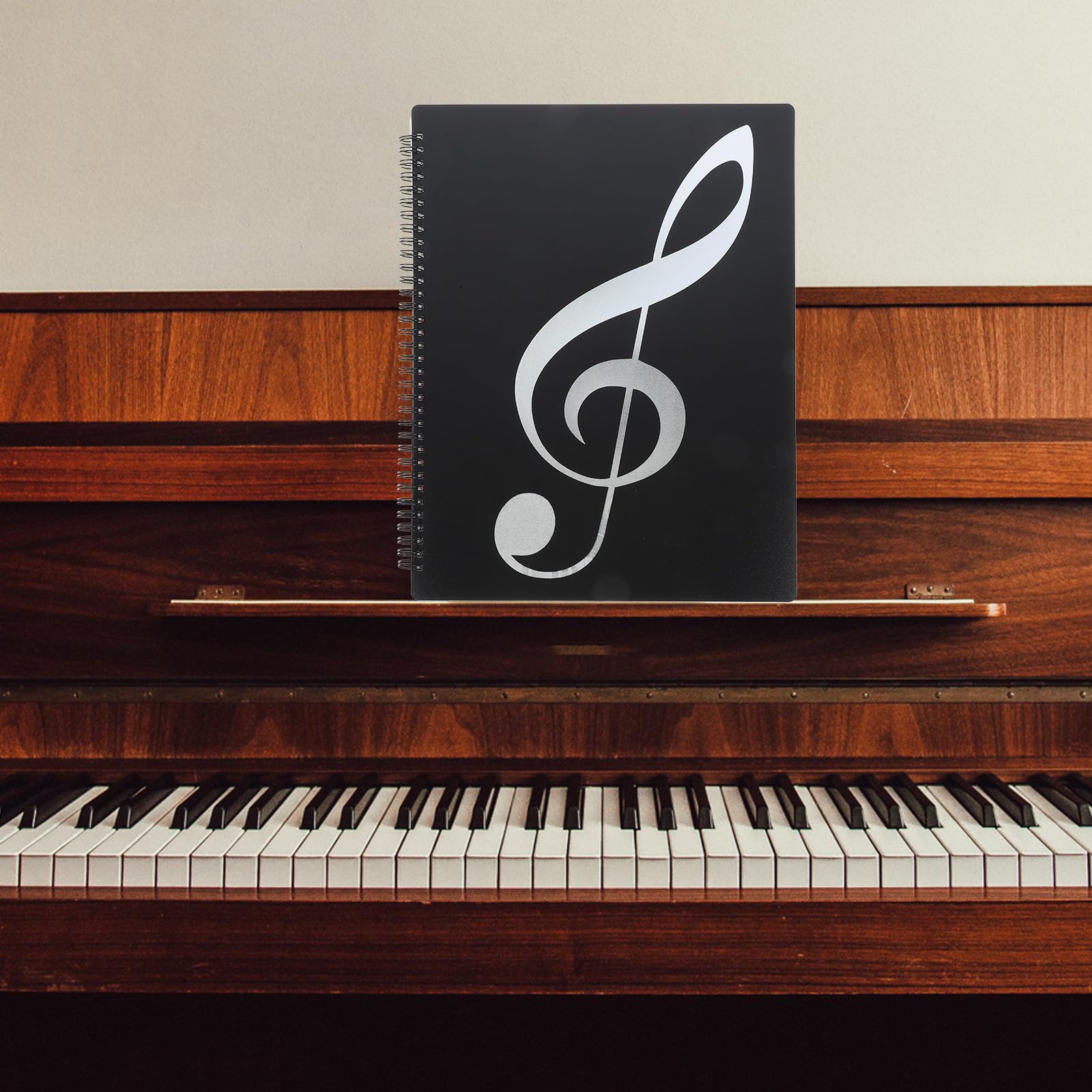 Classeur de Partitions Musicales A4 Réutilisable en Pp 20 Pages, Compact et Solide, pour Bureau et Enseignants