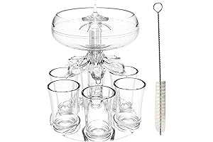 Revolutionary 6-Shot Glass Dispenser and Holder for Effortless Drink Dispensing