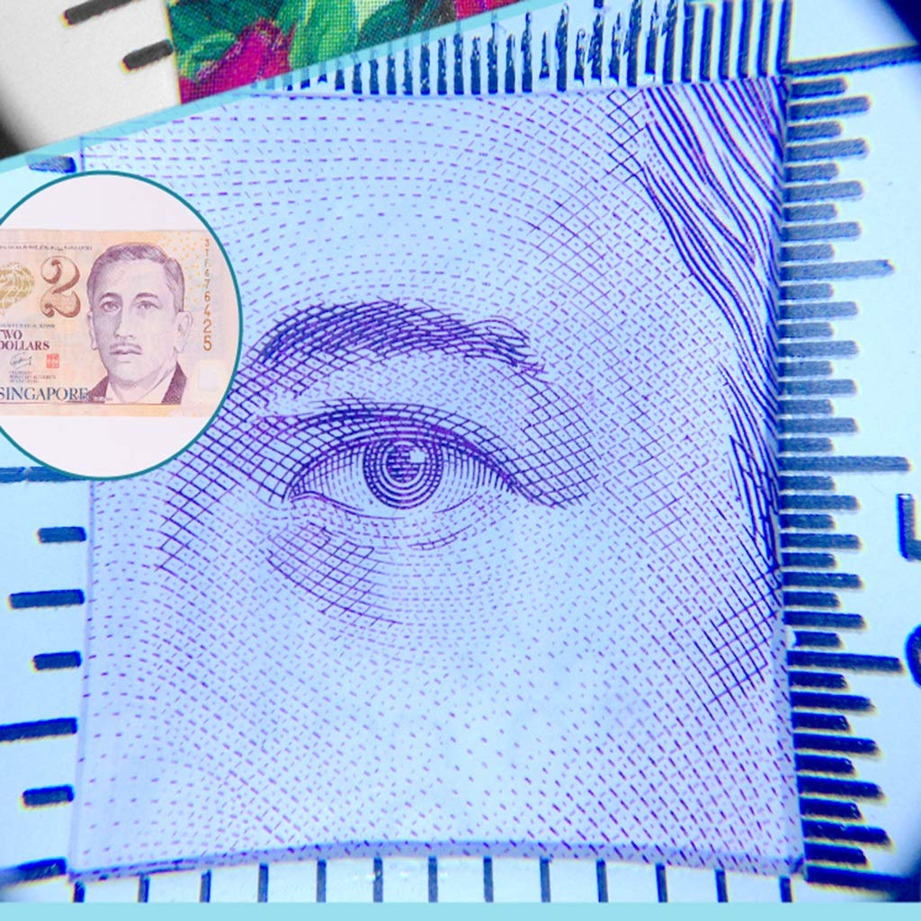 45 x ręczna lupa z optycznym szkłem LED ze skalą, lupa powiększająca do czytania, biżuterii, diamentów, kamieni szlachetnych, monet, znaczków pocztowych