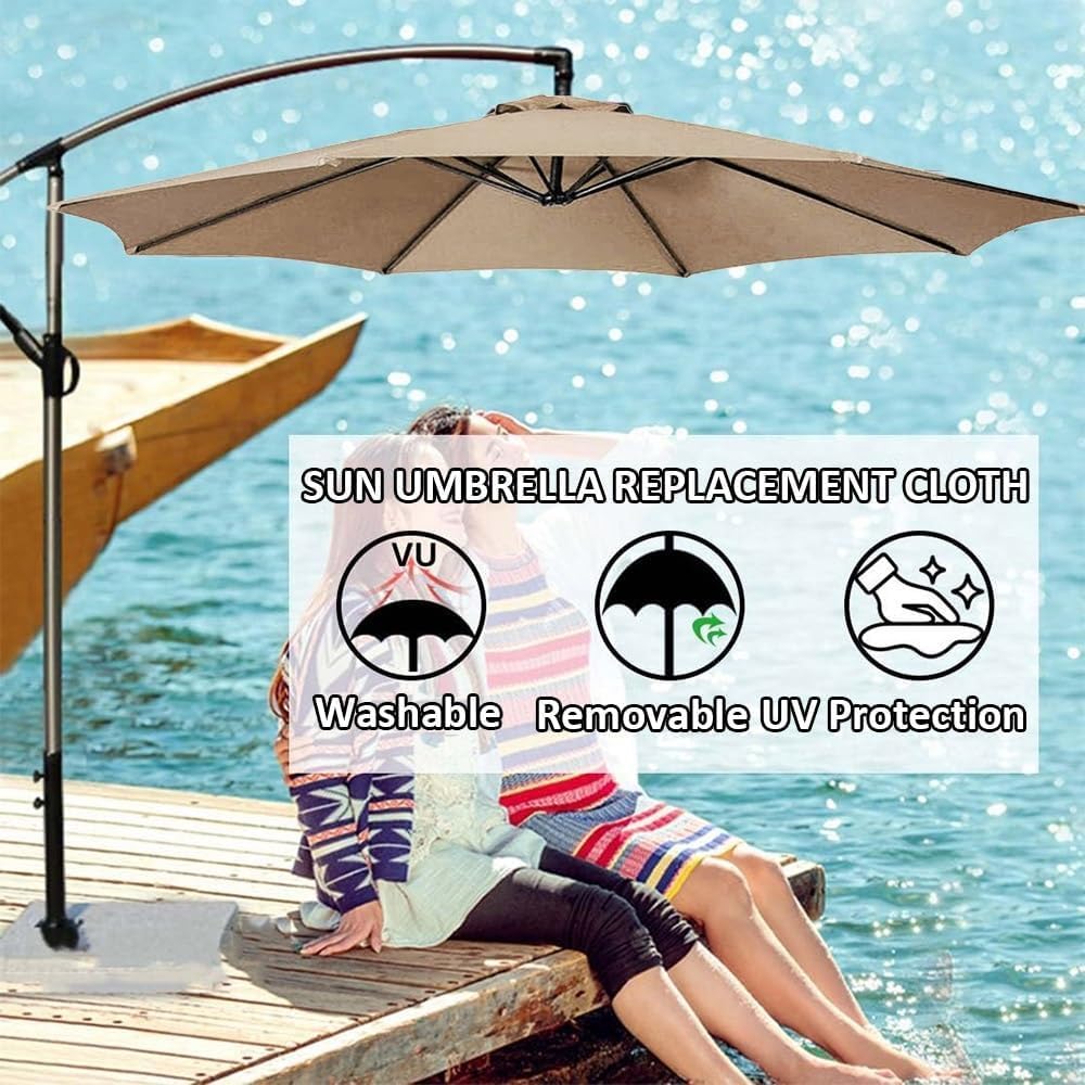 11 patio umbrella redding ca Abba Patio Lyon 11 ft. Steel Market Horizontal Tilt Patio Umbrella in Light Blue